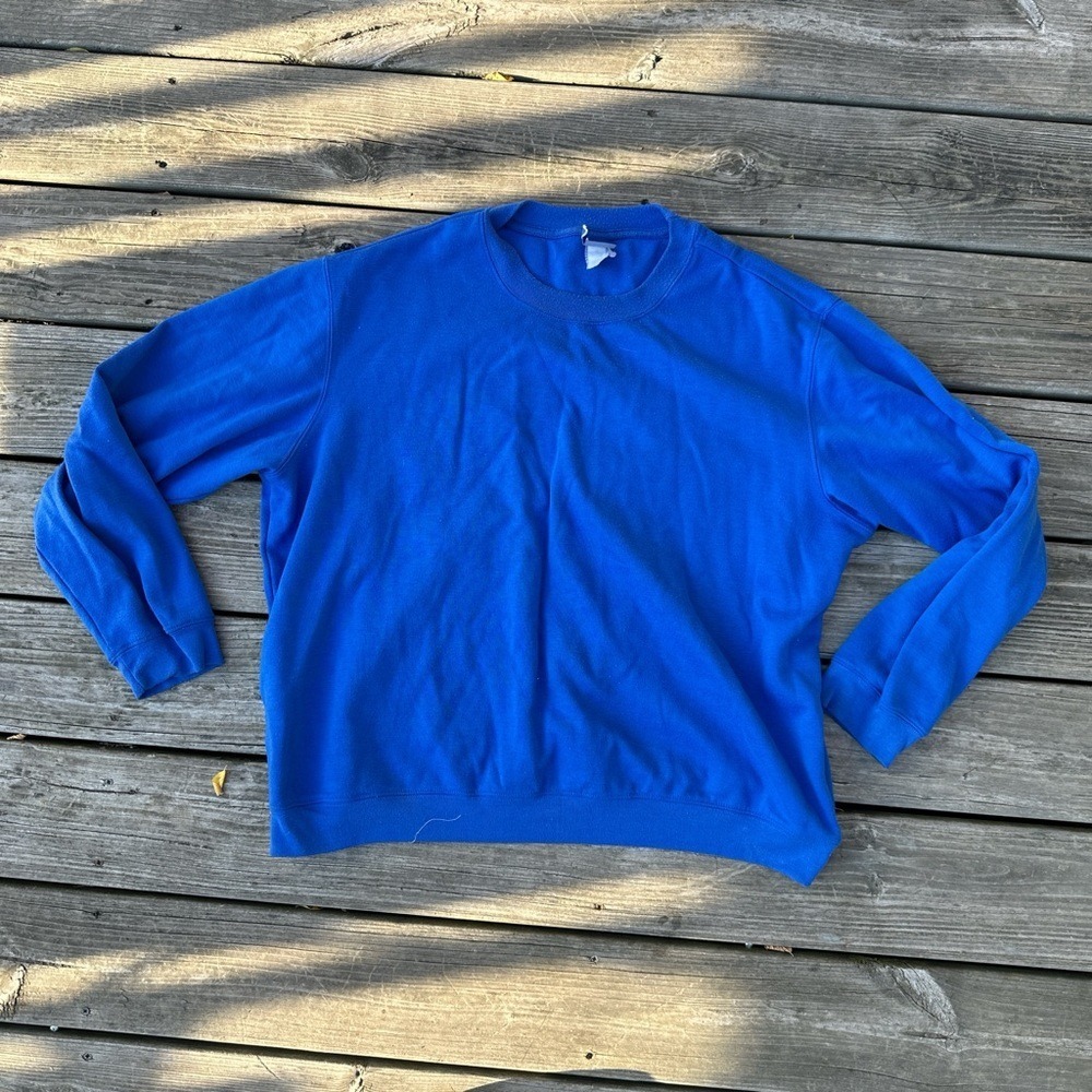 Active Joe Royal‎ Blue Crewneck Sweatshirt Mens XL Pullover Basic Long Sleeve